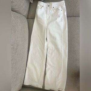 White H&M wide leg jeans